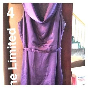 Purple satin dress from The Limited